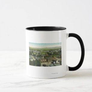 Caneca Vista aérea da cidade, do quartel dos bombeiros &