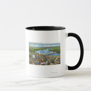 Caneca Vista aérea da cidade e do Connecticut
