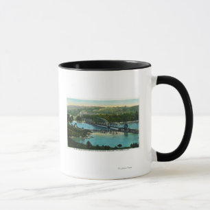 Caneca Vista aérea da estrada de ferro da central de