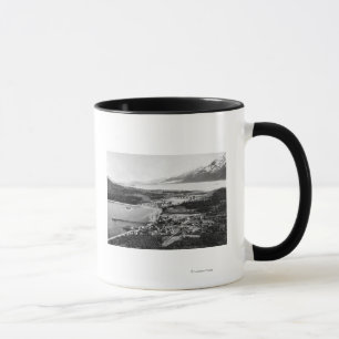 Caneca Vista aérea de Haines, lugar de Alaska de