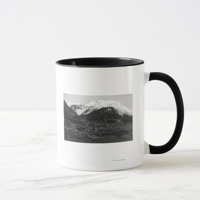 Caneca Vista aérea de Juneau, Alasca, fotografia (Direita)