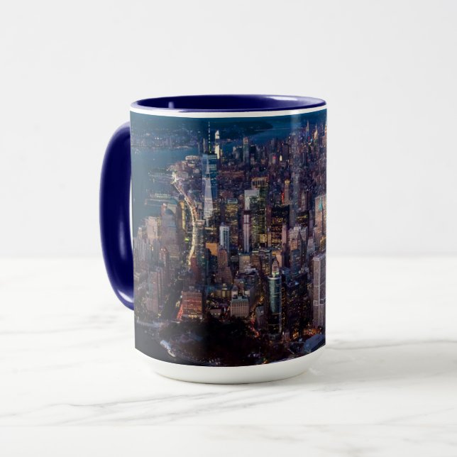 Caneca Vista aérea de Manhattan (Frente Esquerda)