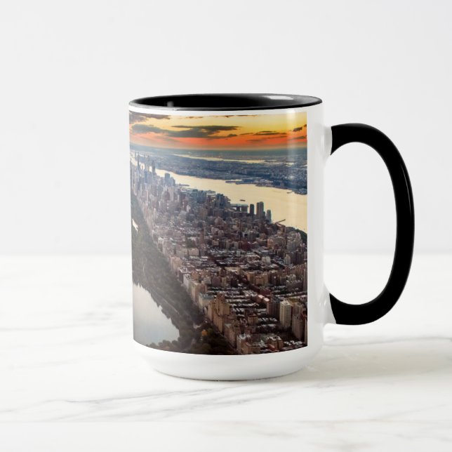 Caneca Vista aérea do Central Park no Sunset (Direita)