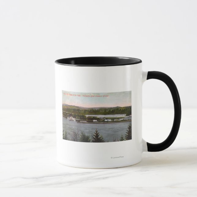Caneca Vista aérea do parque de diversões de Oaks (Direita)