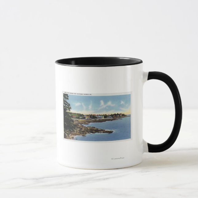 Caneca Vista ao longo do oceano, Casas ao lado do mar (Direita)
