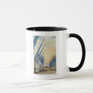 Caneca Vista da avenida de Bandeira, a feira 1934 de