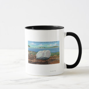 Caneca Vista da baía do francês e da rocha do equilíbr