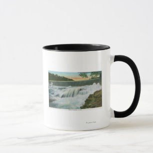 Caneca Vista da barragem no abismo ausível
