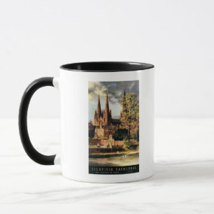 Caneca Vista da catedral de Lichfield