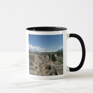Caneca Vista da cidade arruinada