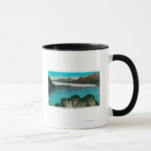 Caneca Vista da geleira de Harding na baía da