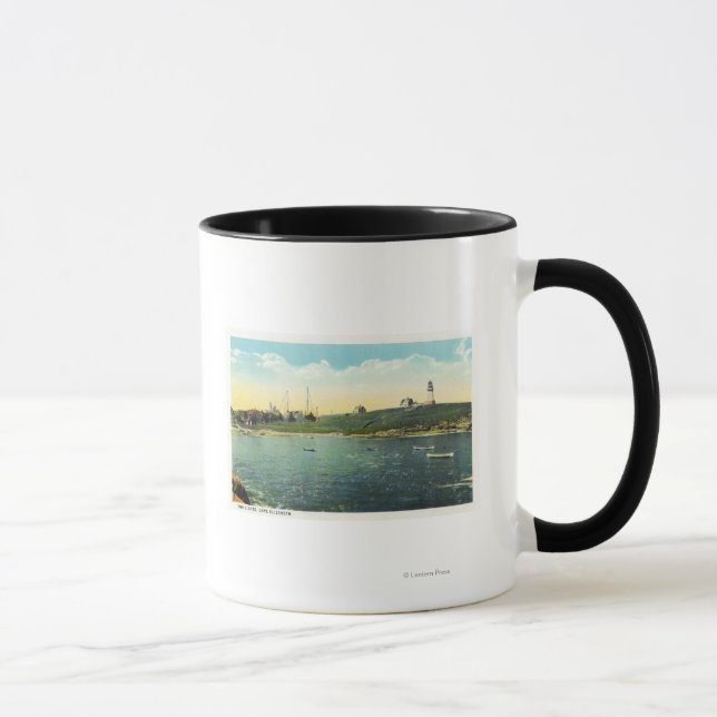 Caneca Vista da Ilha de Cushing de Cabeça Branca (Direita)
