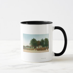 Caneca Vista da montagem de guarda Presidio na formação