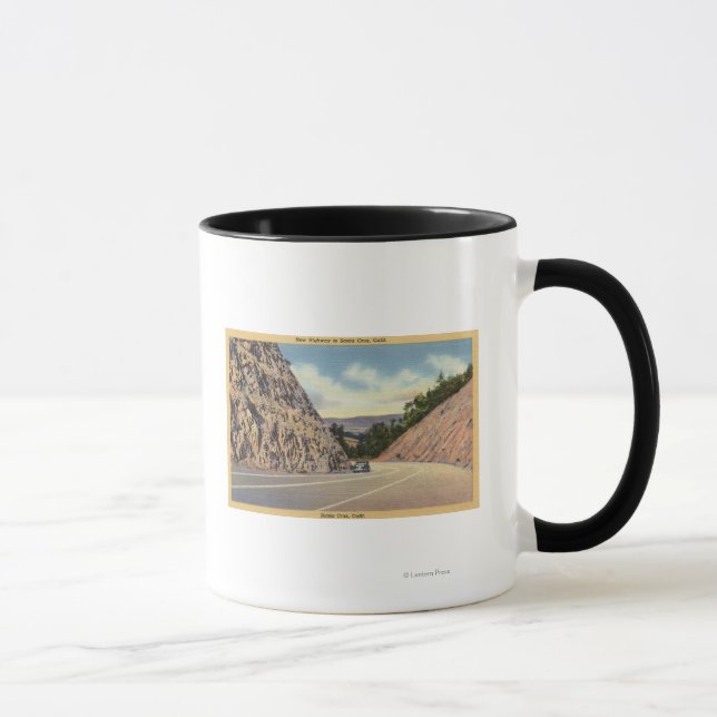Caneca Vista da Nova Rodovia para Papais noeis Cruz (Direita)