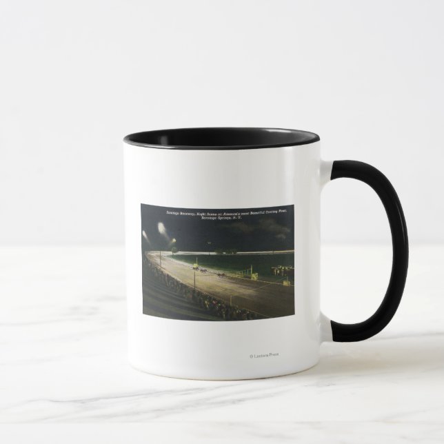Caneca Vista da pista à noite (Direita)