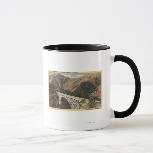 Caneca Vista da Ponte do Pacífico sobre Shasta (Direita)