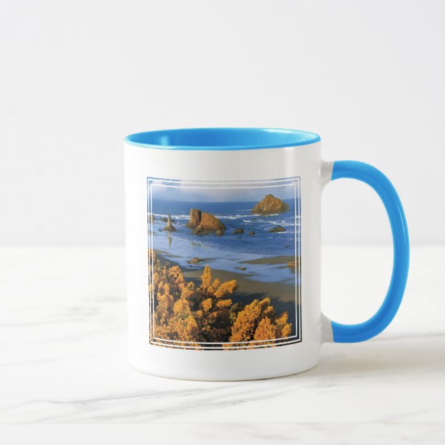 Caneca Vista da Praia de Oregon em Bandon (Direita)