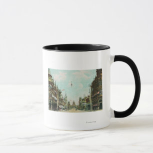 Caneca Vista da rua de Mariposa que enfrenta a câmara