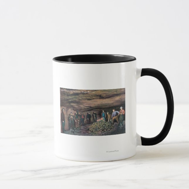 Caneca Vista das minas Douradas da Treadwell Juneau, AK (Direita)