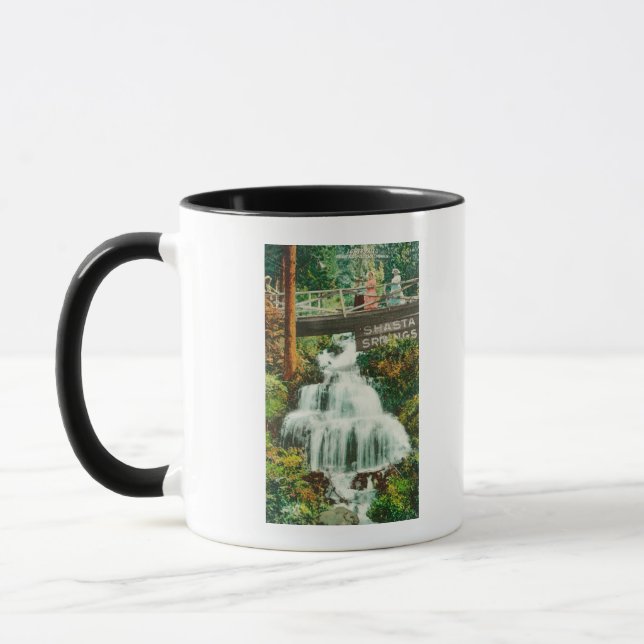 Caneca Vista das Primaveras do Lower FallsShasta, CA (Esquerda)