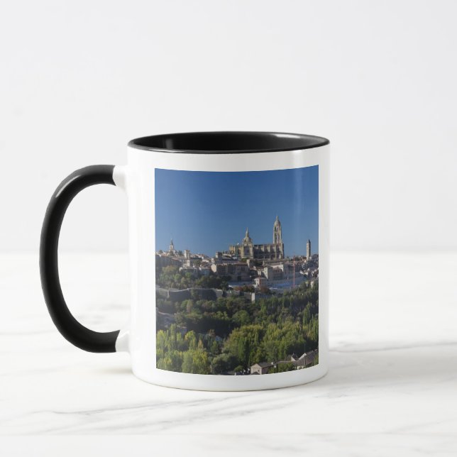 Caneca Vista de cidade elevada com a Catedral de Segóvia (Esquerda)