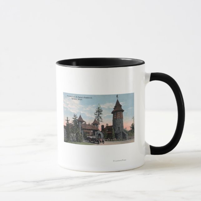 Caneca Vista de Entrada de Residência do Porter R B (Direita)