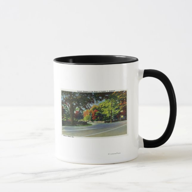 Caneca Vista de entrada para a casa do FDR (Direita)