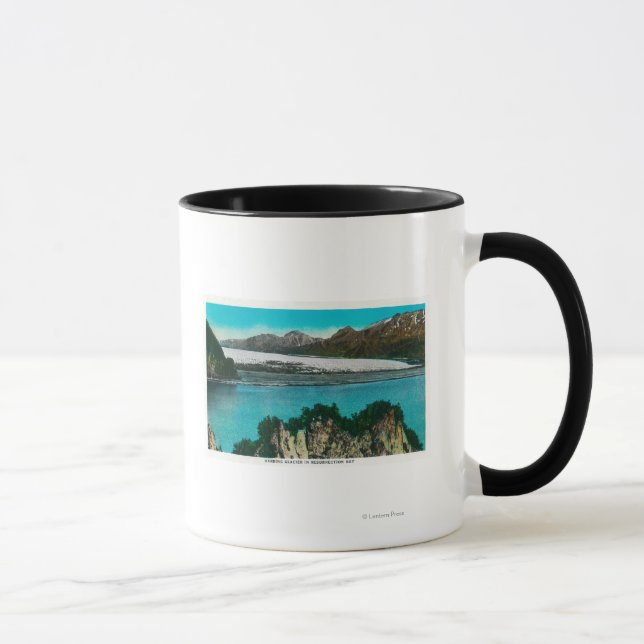 Caneca Vista de Harding Glacier no compartimento de ressu (Direita)