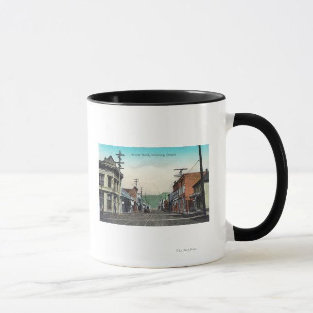Caneca Vista de Jackson StreetRoseburg, OR (Direita)