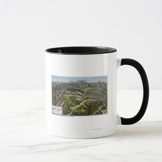 Caneca Vista de Olho de Pássaro da Montanha (Direita)