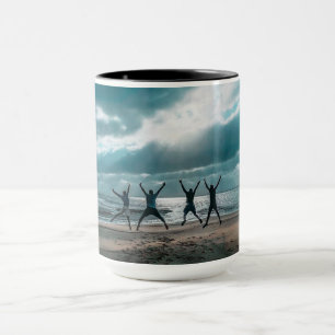 Caneca Vista de praia Personalizada do Oceano, Scense Gif
