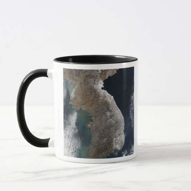 Caneca Vista de satélite da queda de neve (Esquerda)