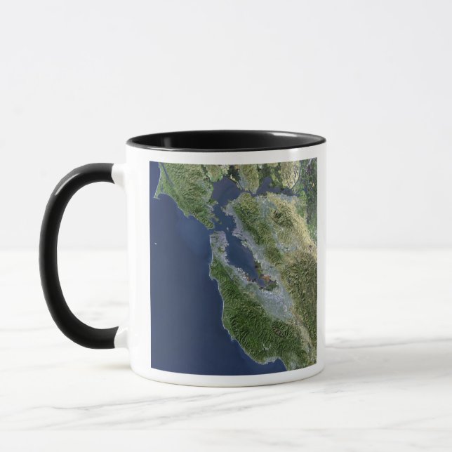 Caneca Vista de satélite de São Francisco, Califórnia (Esquerda)