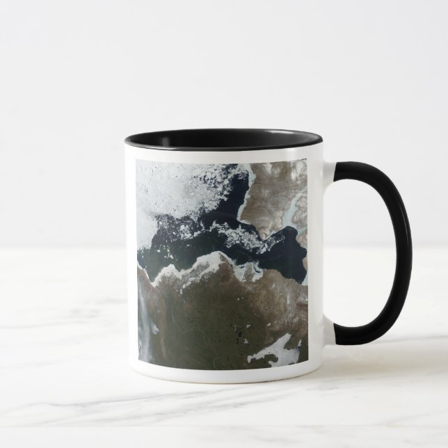 Caneca Vista de satélite do noroeste do Canadá (Direita)
