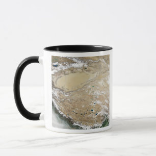 Caneca Vista de satélite do planalto tibetano