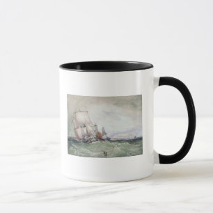 Caneca Vista de Scarborough, com uma prisão militar do