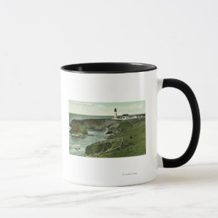 Caneca Vista de um farol dos E.U.