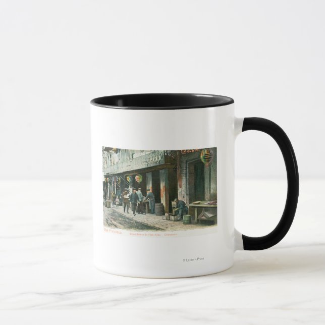 Caneca Vista de uma rua em Beco de peixe (Direita)