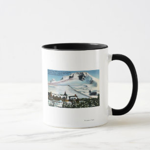 Caneca Vista do alojamento do Timberline, capa do Mt no