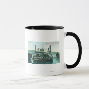 Caneca Vista do ferryboat Solano do SP na doca 2
