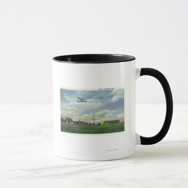 Caneca Vista do Harris Hill Glider Field, Glider in (Direita)