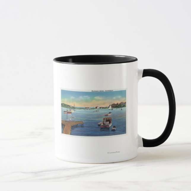 Caneca Vista do Harwichport Wychmere Harbor (Direita)