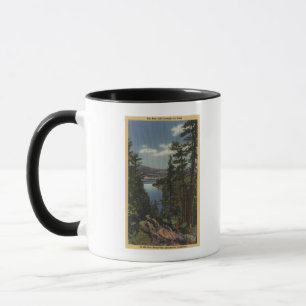 Caneca Vista do lago através dos pinhos # 2