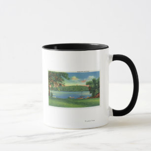 Caneca Vista do monte e da torre de Scargo