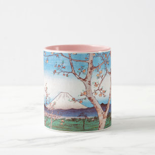 Caneca Vista do Monte Fuji e da Cherry Blossoms, Hiroshig