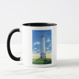 Caneca Vista do monumento de Myles Standish