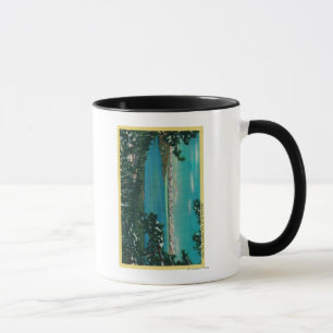 Caneca Vista do Mt. HighwayLake cor-de-rosa Tahoe, CA