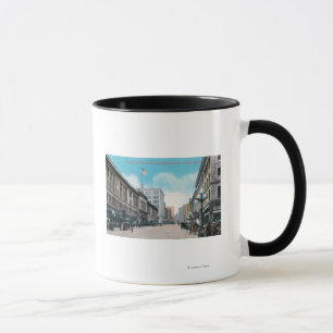 Caneca Vista do norte da ?a avenida da rua da