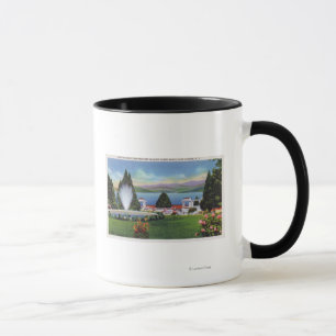 Caneca Vista do norte do lago de Fort William Henry