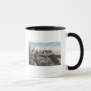 Caneca Vista do parapeito em alturas de Sutro